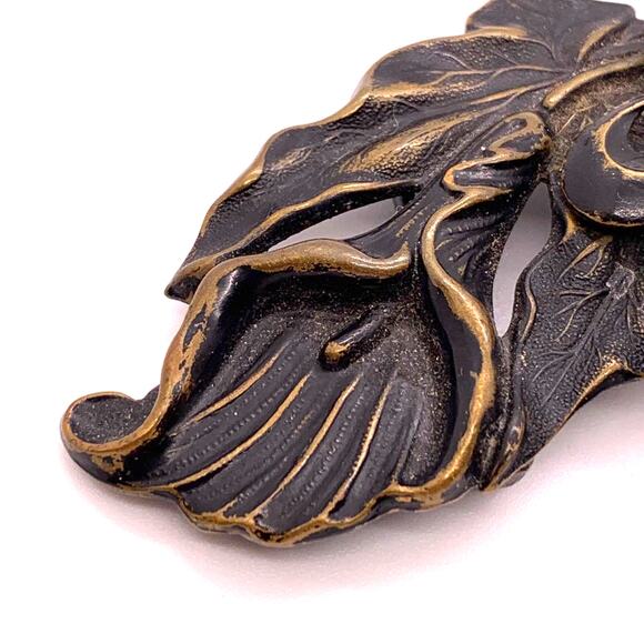 Unbranded Belt Buckle Womens OS Bronze Good Art Nouveau Calla Lily Fleur-de-lis‎ main image 5